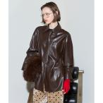 ブラウス シャツ Vegan Leather Tie Shirt / ヴィーガンレザーネクタイシャツ レディース