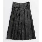 スカート 「2025WINTER PRE-ORDER」Vegan Leather Midi-length Skirt / ヴィーガンレザーミモレスカー