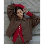 ショッピングショート コート アウター チェックショートジャケット レディース