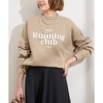 トレーナー スウェット 「RUNNING~」ピグメントスウェットプルオーバー レディース