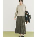 ワンピース プリーツドッキングワンピース