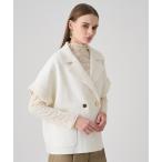 ショッピングジレ コート アウター メリノウールテーラードジレ レディース