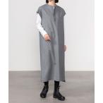 ショッピングミモレ丈 ワンピース LE GLAZIK | ウールフランネル オーバーシャツワンピース WOMEN