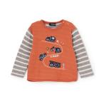 tシャツ 「人気商品再入荷」「直営店で取り扱い無し」働く車刺しゅう接結長袖Tシャツ キッズ 子供服 男の子 女の子