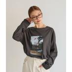 tシャツ フォトプリントワイドロングスリーブT レディース