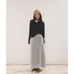 ショッピングスカート スカート layered knit ＆ sweat long skirt / レイヤードニット＆スウェットスカート