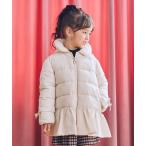 ショッピングリボン ダウン アウター 「フード取り外し/洗濯機可能」中綿フリル リボンコート キッズ 子供服