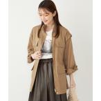 ブルゾン アウター SHIPS Colors_「手洗い可能」パッチポケット ミリタリー ブルゾン レディース