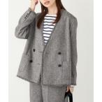 ジャケット テーラードジャケット SHIPS Colors:フリンジ ヘリンボーン ジャケット レディース