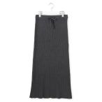 スカート 「WOMEN」リブニット タイトスカート