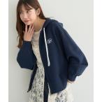 パーカー レースコードダブルジップニットパーカー レディース