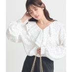 ショッピングドット ブラウス シャツ ラッフルカラーブラウス レディース