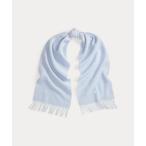 マフラー ストール フリンジトリム ウール マフラー レディース