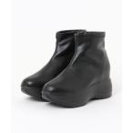 ブーツ 「MUUM」厚底インヒールストレッチブーツ レディース