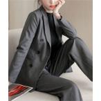 セットアップ テーラードダブルジャケット セットアップ レディース