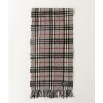 「BURBERRY」 チェック柄マフラー - グレー レディース