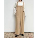 「Re:EDIT」 サロペットハーフパンツ TALL ベージュ レディース
