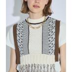 [PUBLIC TOKYO] безрукавка tops FREE Brown женский 