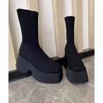 ブーツ 厚底 ストレッチ ブーツ レディース