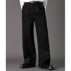 スラックス 「LURAKU」Corduroy One-tuck Straight Pants / コーデュロイワンタックストレートパンツ メンズ