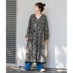 ワンピース 「WEB限定」手洗い可 / FANAKA / ファナカ モノトーンプリントワンピース