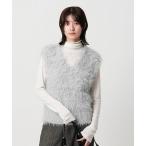 ショッピングラメ ニット セーター 「WEB限定」フェザーヤーン ラメニット 2WAYベスト レディース