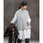 「かぐれ」 ニットベスト FREE グレー レディース