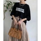 「DouDou」 半袖カットソー FREE ブラック レディース