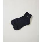 ショッピングnano 靴下 「NJ/CLUB」  クォーターリブロゴ刺繍ソックス メンズ