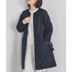 ノーカラーコート コート キルティングコート レディース