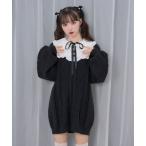 ショッピングニットワンピース ワンピース 配色ヨークコットンレースニットワンピース