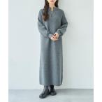 ワンピース 前後2wayハーフジップニットワンピース「585101」