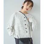 ショッピングショート カーディガン ネップニット ショートカーディガン「585129」 レディース