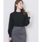 ショッピングパフスリーブ tシャツ フラワージャカードパフスリーブトップス「洗濯機OK」 レディース