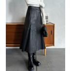 スカート 「Eclat one」Aライン フェイクレザー スカート