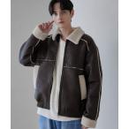 ブルゾン アウター 「LUENNA」Fake Mouton Short Boa Jacket / フェイクムートンショートボアジャケット メンズ レデ