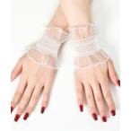 ショッピングカフス 「韓国トレンド」レースリボンカフス（ブラック／ホワイト）