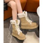 ブーツ HALEY PESCA/厚底　レースアップムートンブーツ レディース