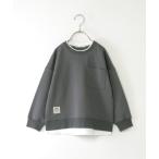 トレーナー  GOKU楽鹿の子ダンボールレイヤープルオーバー（120~160cm） キッズ 子供服 男の子 女の子