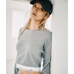 tシャツ 「HEREIAM」カップ付きリブプルオーバー レディース