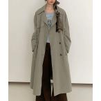 トレンチコート コート パンチングフラワートレンチコート レディース