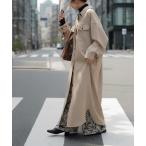 シャツワンピース 本格派。イージーケア ロングシャツワンピース