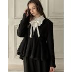 ショッピングリエディ ジャケット ノーカラージャケット 「MEISM by Re:EDIT」「2025AW COLLECTION」ライトツイードペプラムVネックジャケット