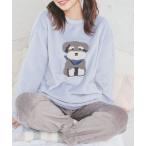パジャマ ルームウェア 「ハニぽか」アニマル刺繍ルームウェア（上下セット） レディース