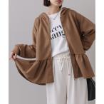 パーカー ペプラムフレアパーカー レディース