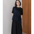 ワンピース ショルダー切替カットワンピース