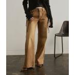 ショッピングスタッズ ジーンズ デニム デニムパンツ スタッズデニムワイドパンツ「ELLEgirl/エルガール」 レディース