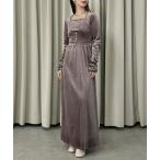 ワンピース レイヤードベロアワンピース