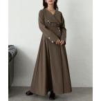 ワンピース アシメボタンフレアワンピース