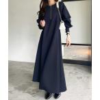 ドレス リバーシブル ロングフーディードレス